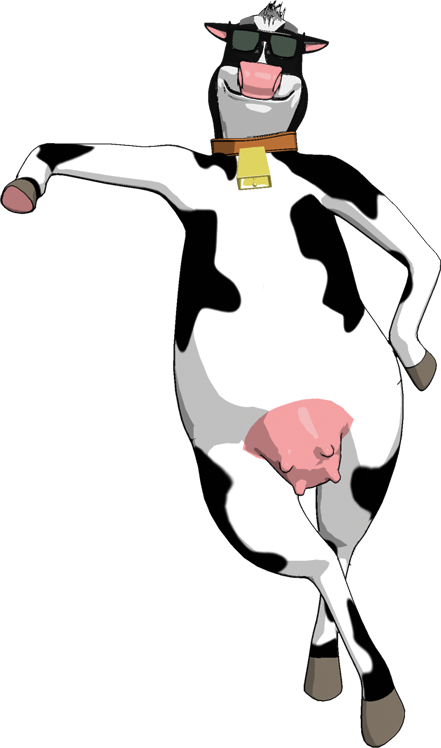 Happy Cow with Sunglasses